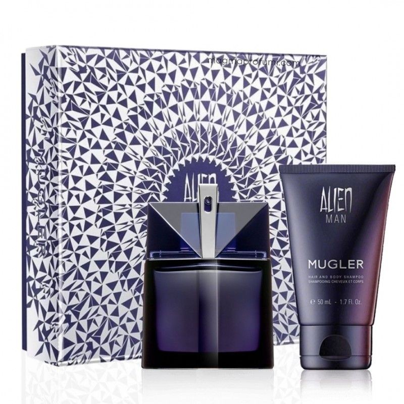 Thierry Mugler Alien Man 50ml Refillable EDT Spray / 50ml Shower Gel